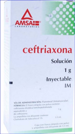 CEFTRIAXONA IM 1G 3.5ML | FARMACIA RIVAS DEL CENTRO