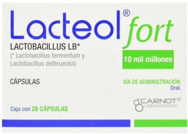 LACTEOL FORT 10 MIL MILLONES LACTOBACILLUS LB 28 CAP | FARMACIA RIVAS